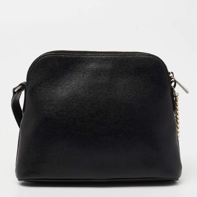 Pre Owned Furla Black Leather Boheme Crossbody Bag