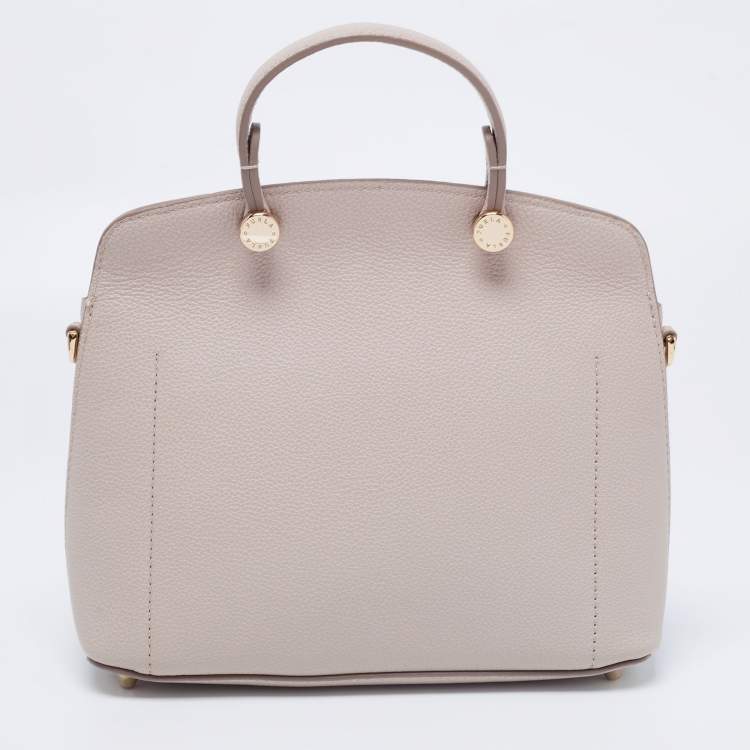 Pre Owned Furla Beige Leather Small My Piper Top Handle Bag