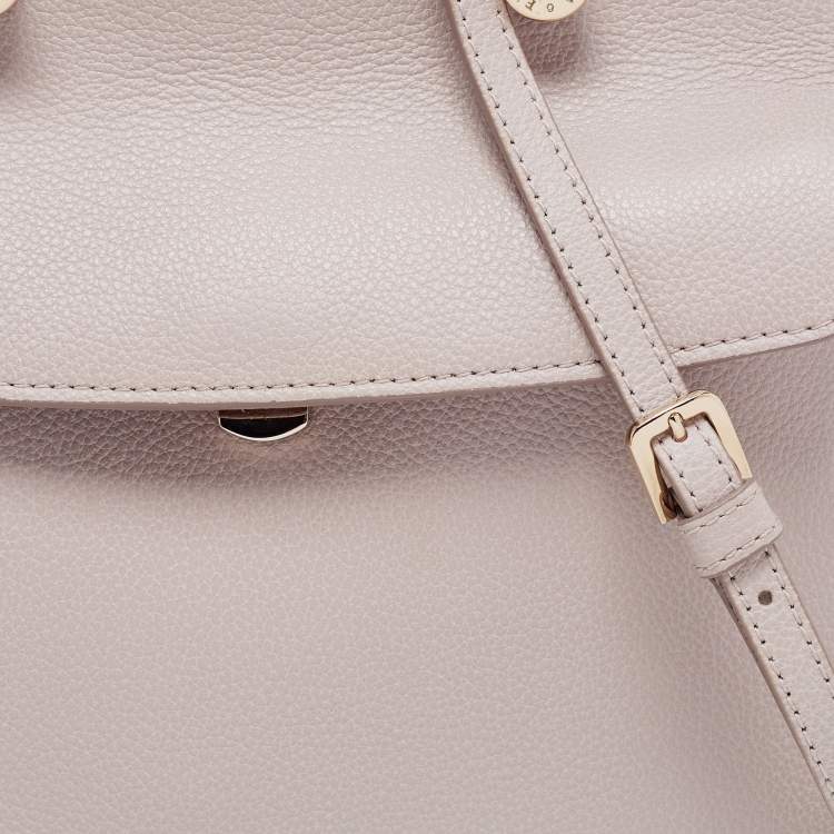 Pre Owned Furla Beige Leather Small My Piper Top Handle Bag