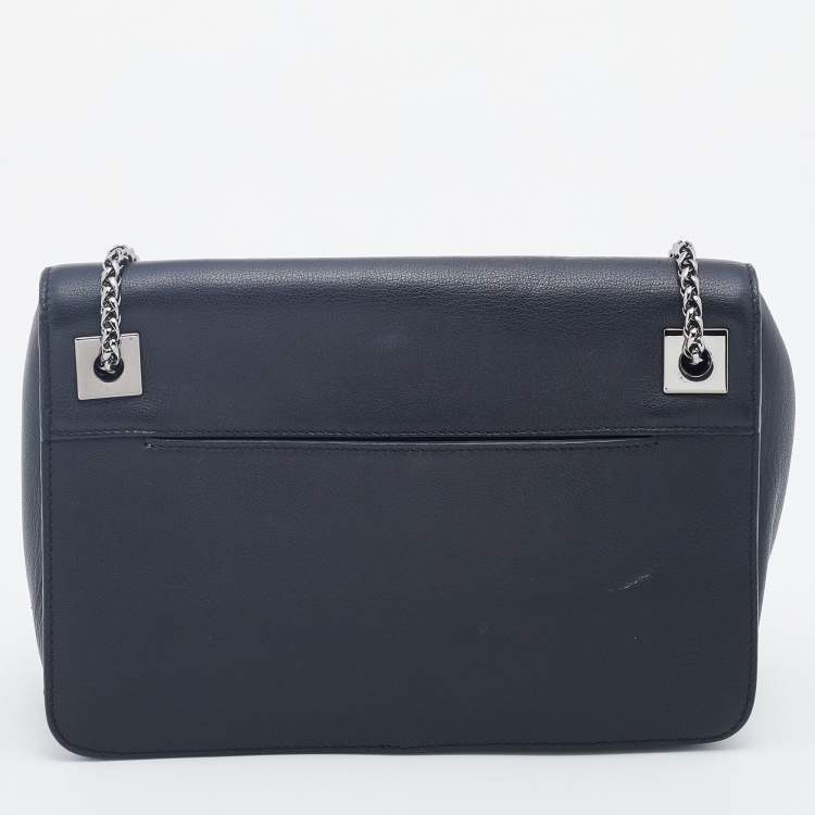 Pre Owned Furla Black Leather Diana Shoulder Bag