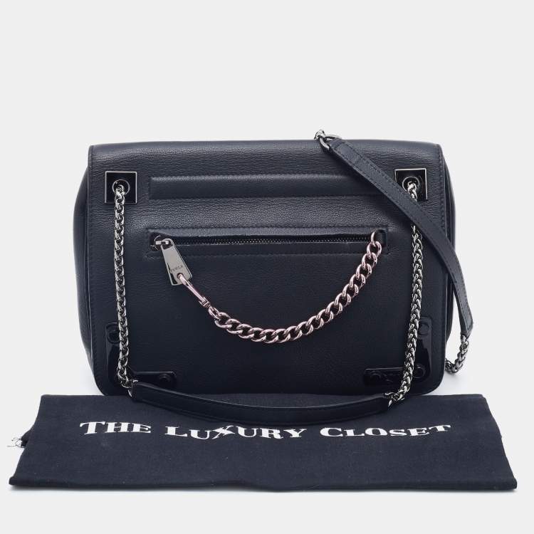 Pre Owned Furla Black Leather Diana Shoulder Bag