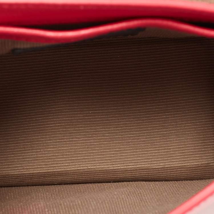 Pre Owned Furla Fuchsia Leather Mini Metropolis Crossbody Bag