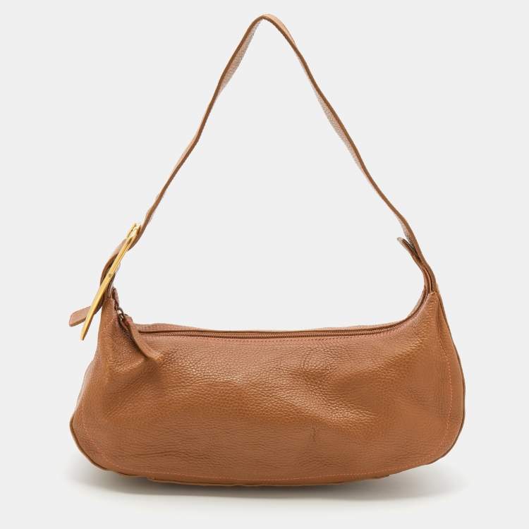 Pre Owned Furla Brown Leather Shoulder Bag