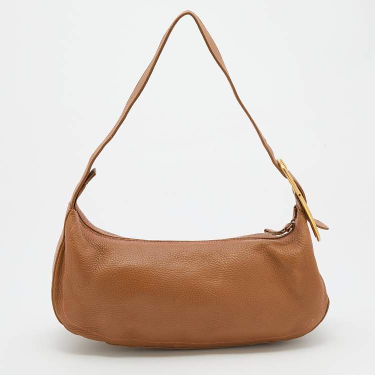Pre Owned Furla Brown Leather Shoulder Bag