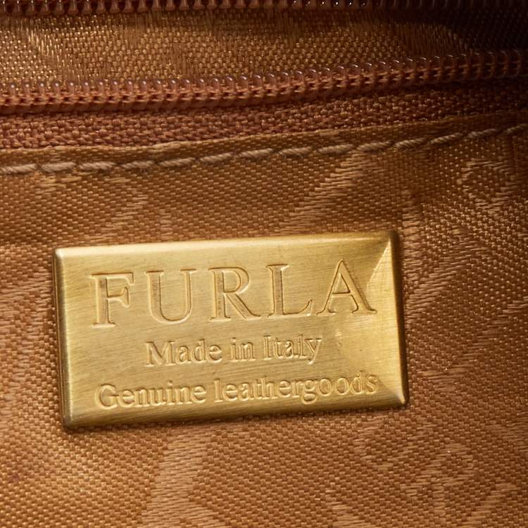 Pre Owned Furla Brown Leather Shoulder Bag
