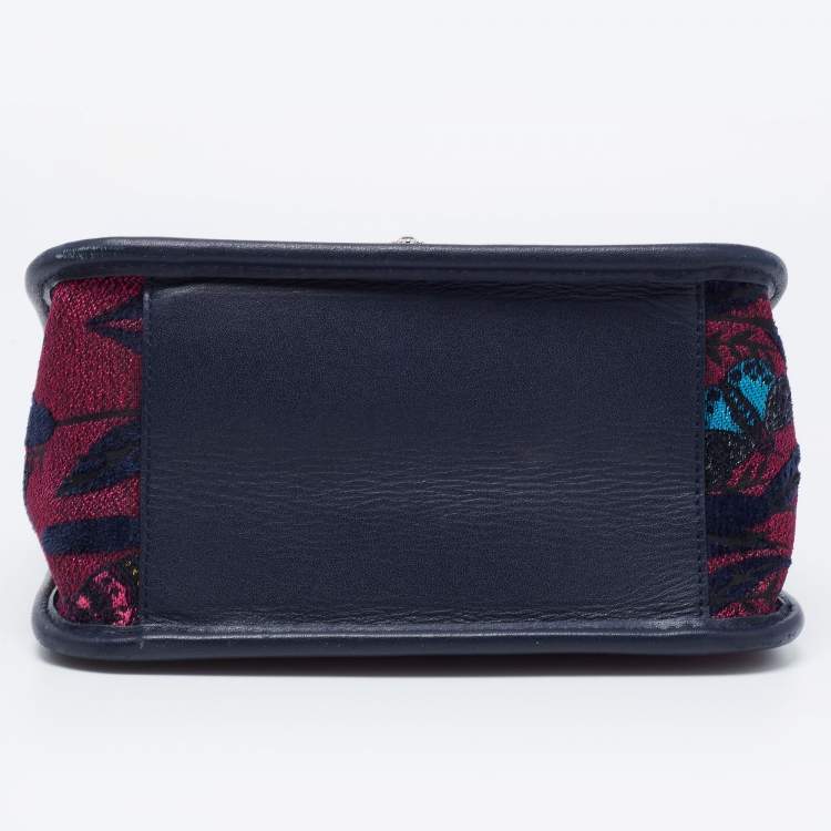 مملوكة مسبقًا Furla Multicolor Jacquard and Leather Top Handle Bag