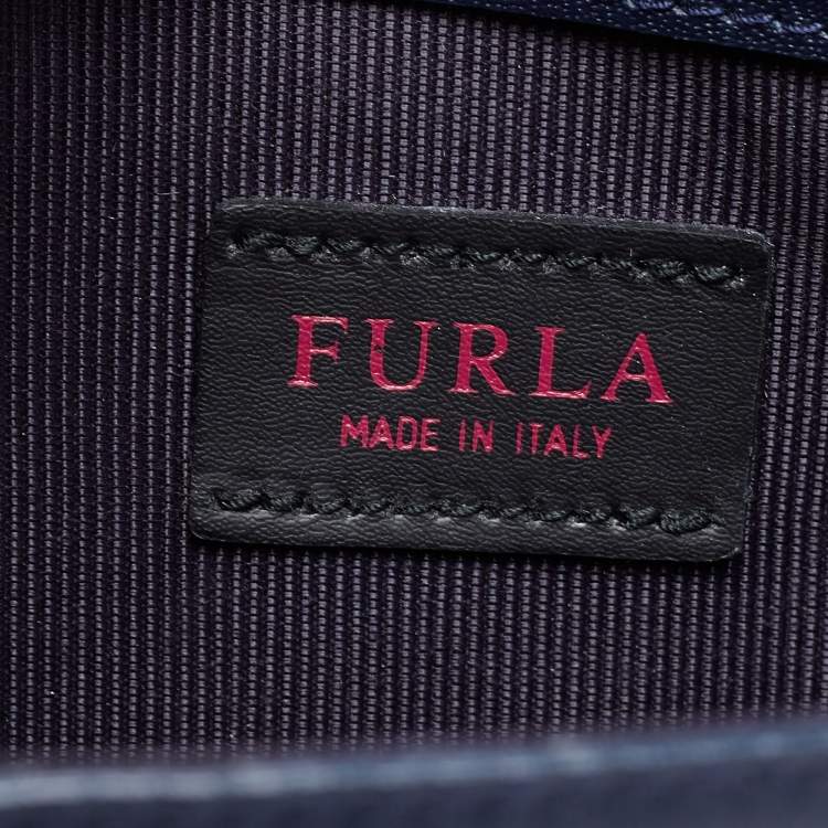 مملوكة مسبقًا Furla Multicolor Jacquard and Leather Top Handle Bag