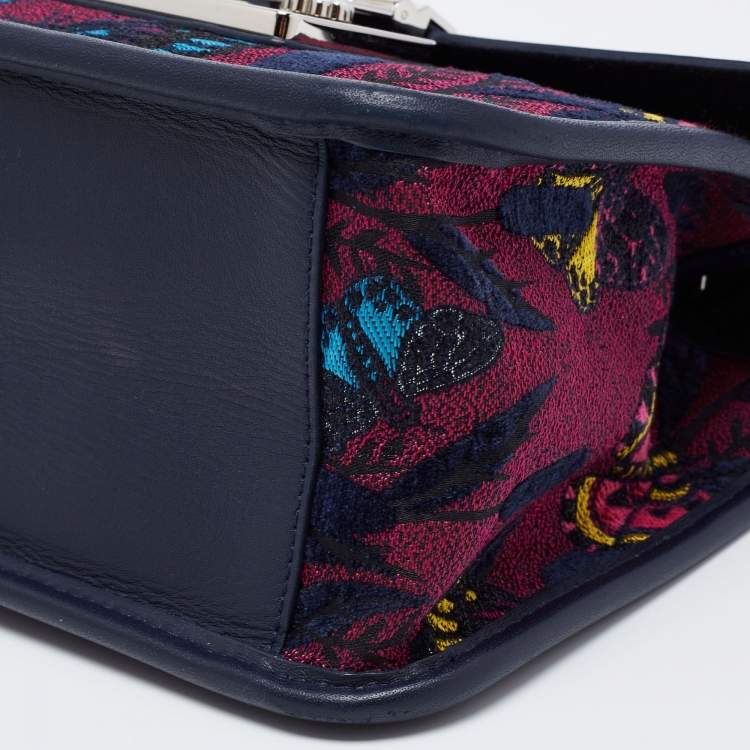 مملوكة مسبقًا Furla Multicolor Jacquard and Leather Top Handle Bag