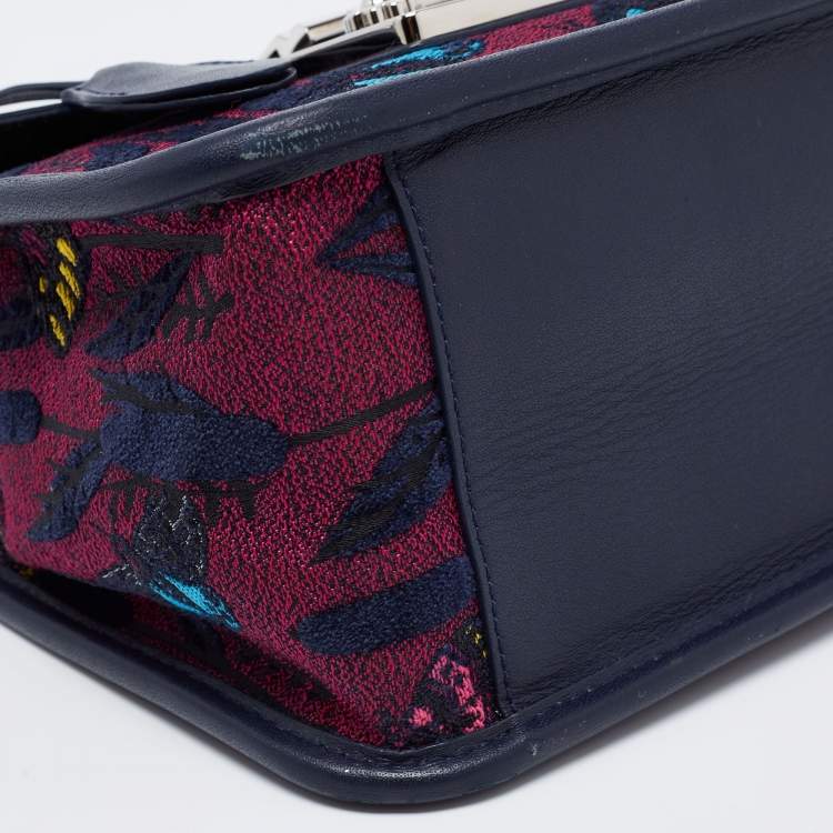 مملوكة مسبقًا Furla Multicolor Jacquard and Leather Top Handle Bag