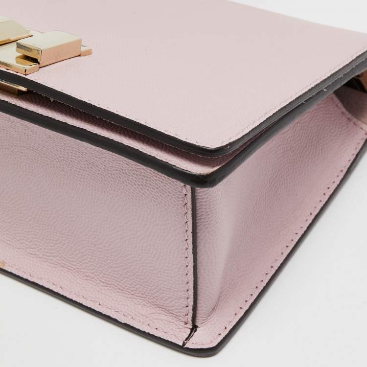 Pre Owned Furla Pink Leather Mimi Shoulder Bag