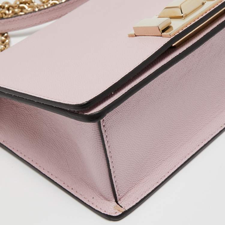 Pre Owned Furla Pink Leather Mimi Shoulder Bag