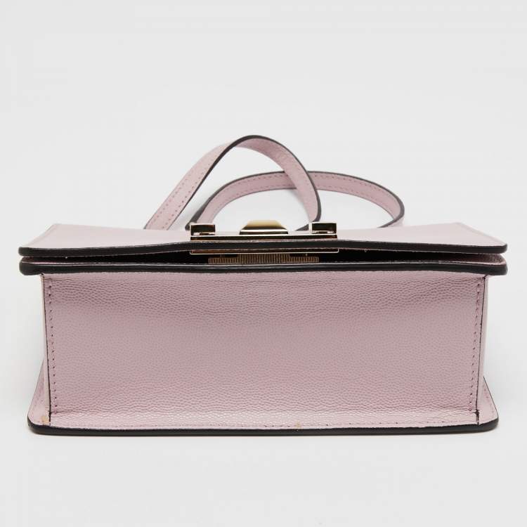 Pre Owned Furla Pink Leather Mimi Shoulder Bag