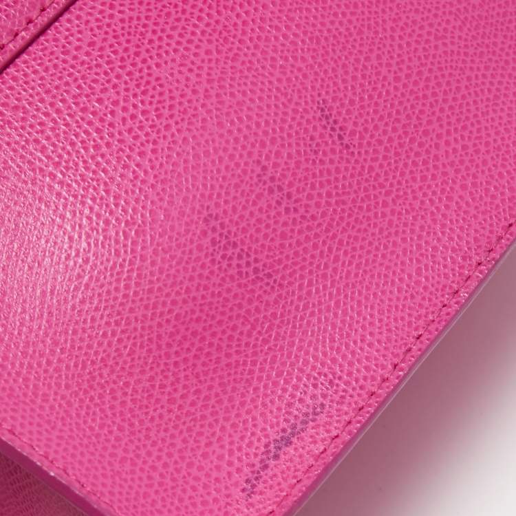 Pre Owned Furla Pink Leather Mini Metropolis Chain Crossbody Bag