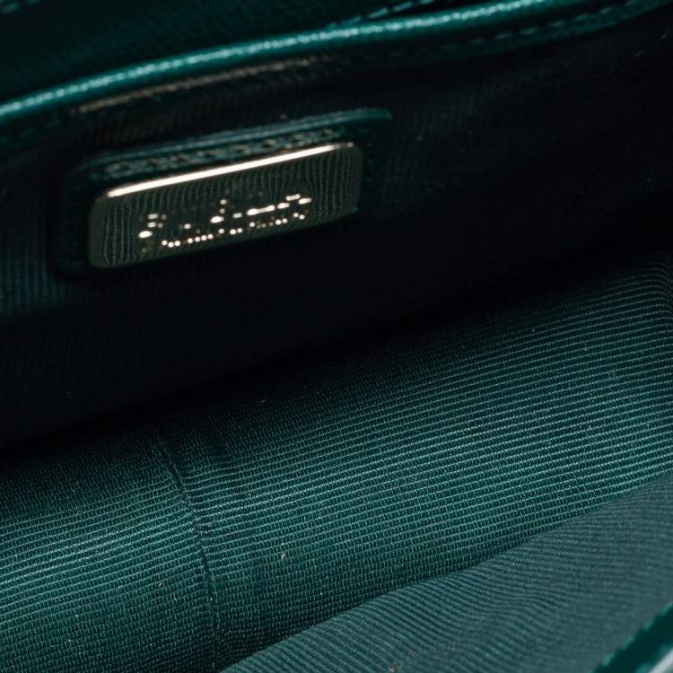 Pre Owned Furla Green Leather Metropolis Top Handle Bag