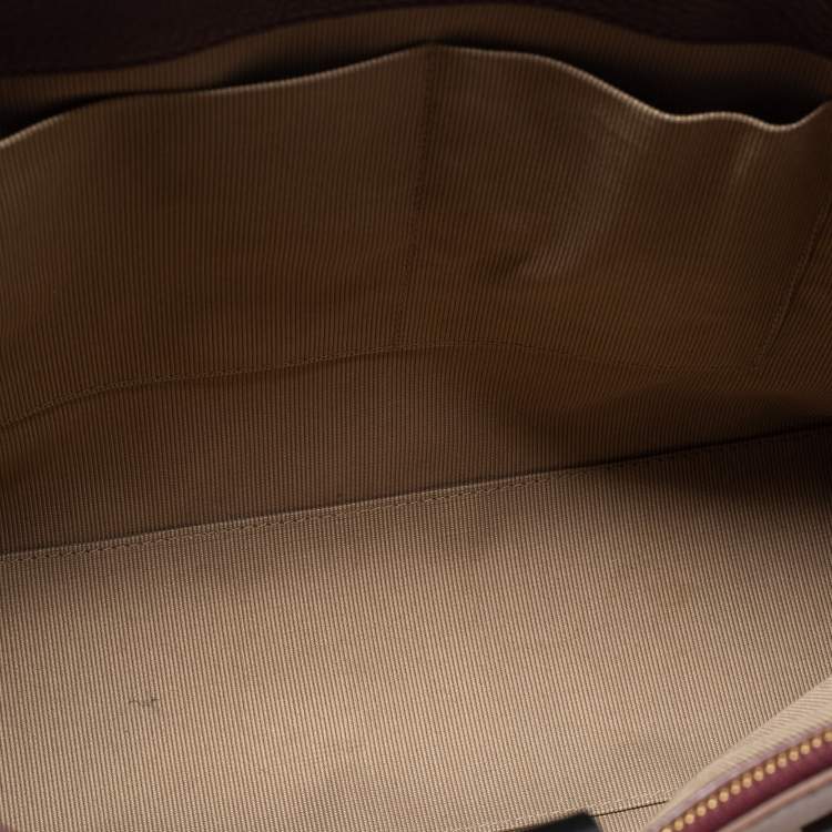 Pre Owned Furla Brown/Black Leather Pushlock Flap Tote