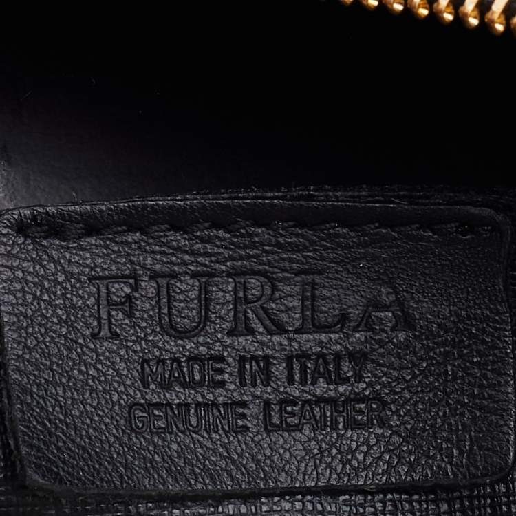 Pre Owned Furla Black Saffiano Leather Patty Tote