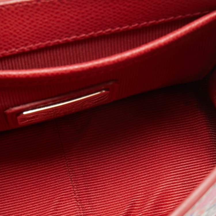 Pre Owned Furla Multicolor Graffiti Leather Mini Metropolis Chain Crossbody Bag