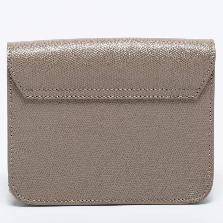 Pre Owned Furla Beige Leather Mini Metropolis Crossbody Bag
