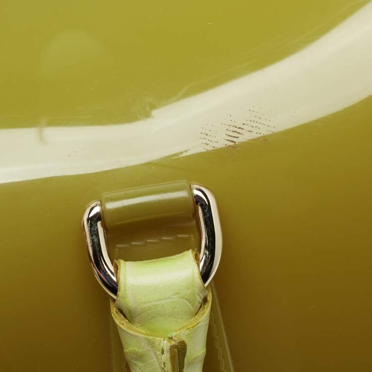 Pre Owned Furla Light Green Rubber and Croc Embossed Leather Candy Bag