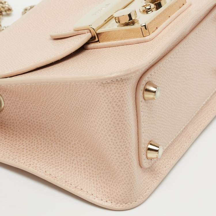مملوكة مسبقًا Furla Blush Pink Leather Mini Metropolis Crossbody Bag