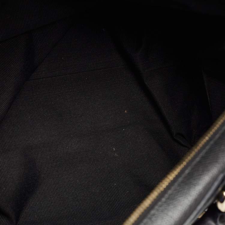 Pre Owned Furla Black Leather Satchel