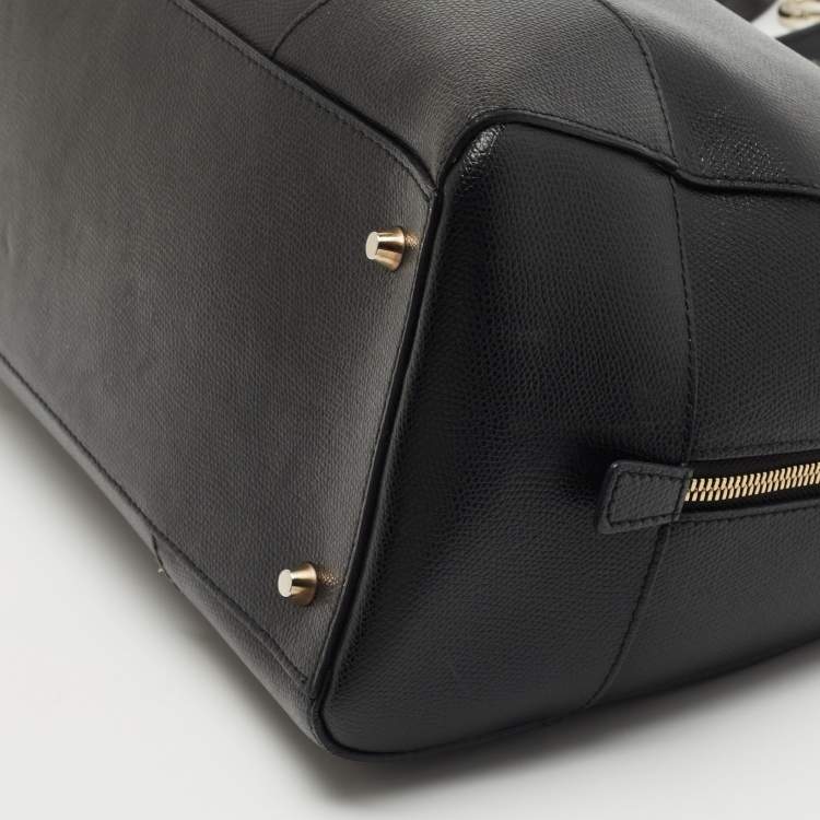 Pre Owned Furla Black Leather Satchel