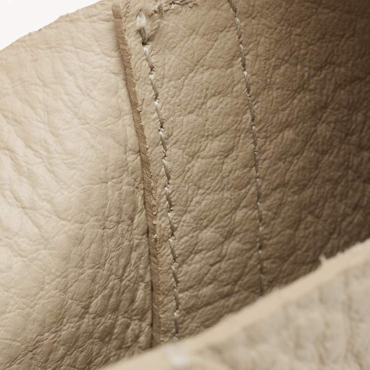 Pre Owned Furla Beige Leather Side Pocket Tote