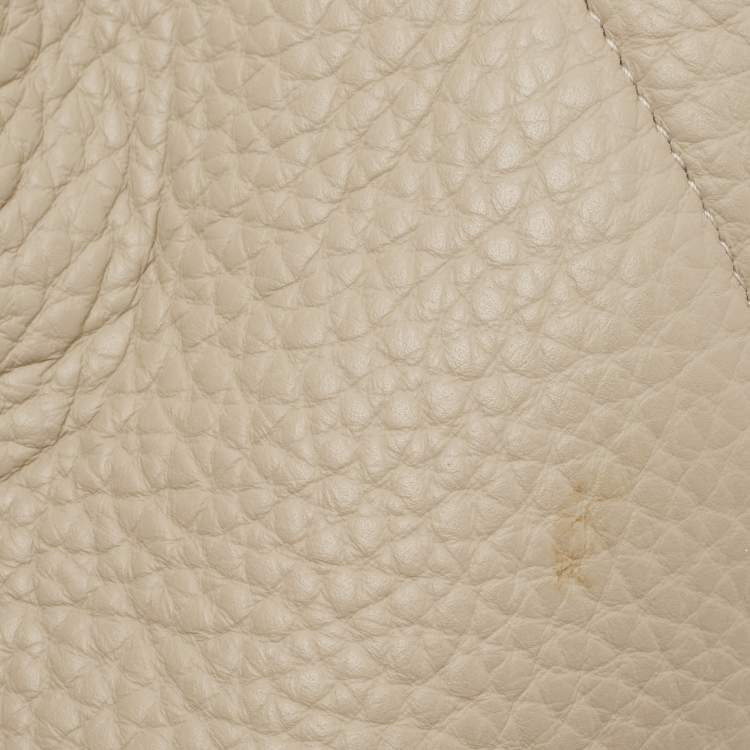Pre Owned Furla Beige Leather Side Pocket Tote