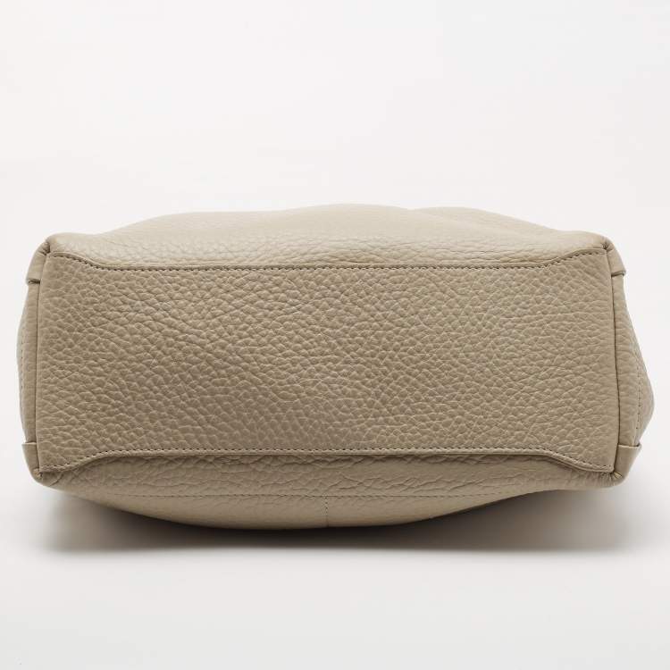 Pre Owned Furla Beige Leather Side Pocket Tote