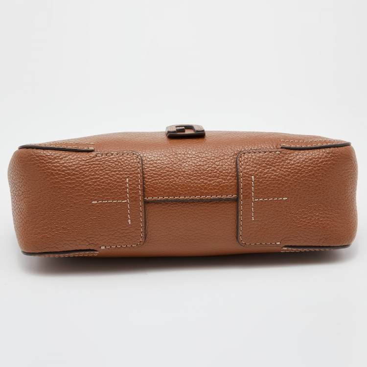 Pre Owned Furla Brown Leather Atena Shoulder Bag