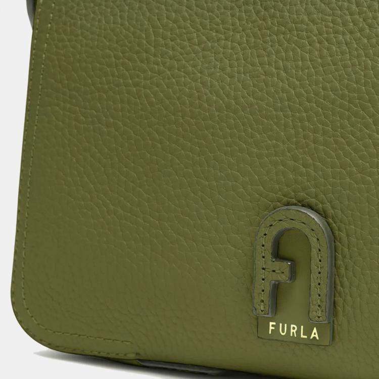 Pre Owned Furla Green Leather Atena Crossbody Bag