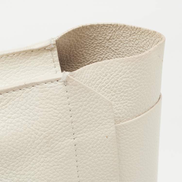 Pre Owned Furla Off White Leather Cut Out Capriccio Tote