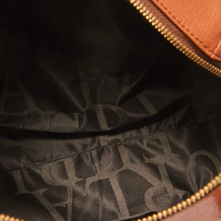 Pre Owned Furla Slight Orange Leather Alissa Boston Satchel