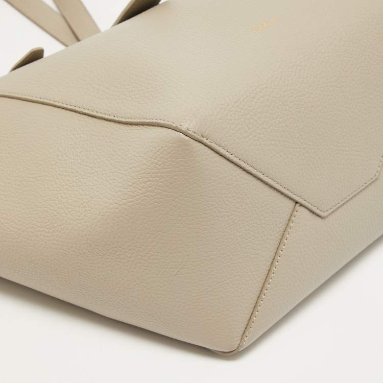 Pre Owned Furla Grey Leather Net M Tote