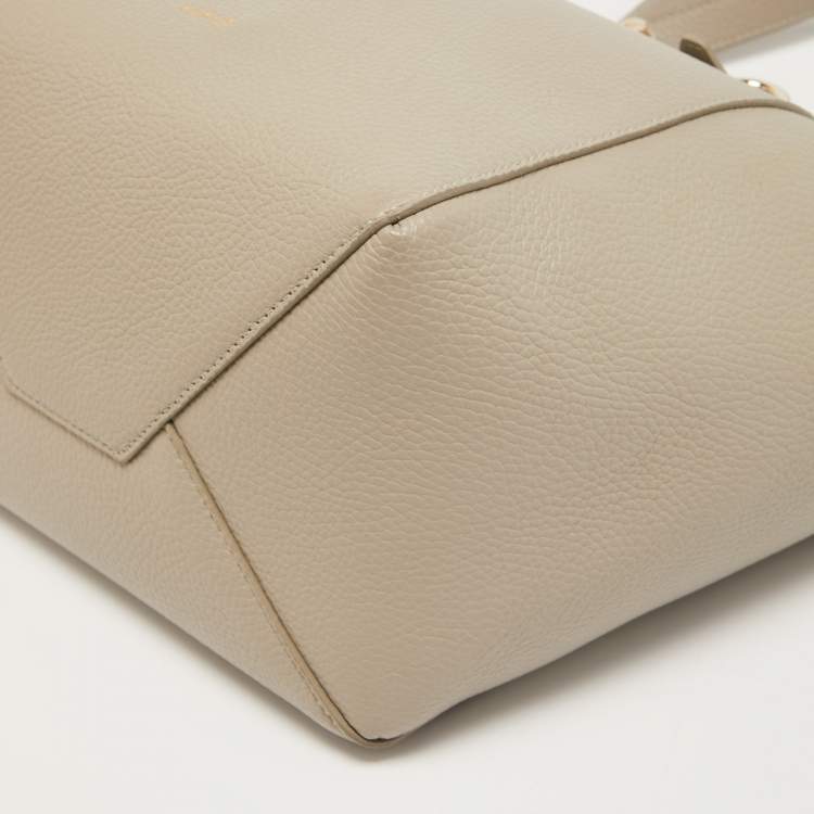 Pre Owned Furla Grey Leather Net M Tote