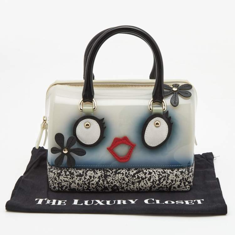 Pre Owned Furla Multicolor Rubber Embellished Candy Satchel