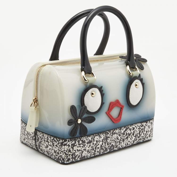 Pre Owned Furla Multicolor Rubber Embellished Candy Satchel