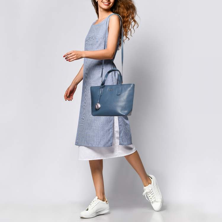 Furla blue tote hot sale