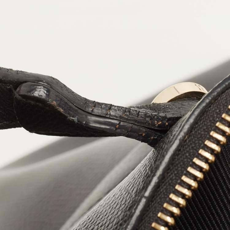 Pre Owned Furla Black Leather Piper Dome Satchel