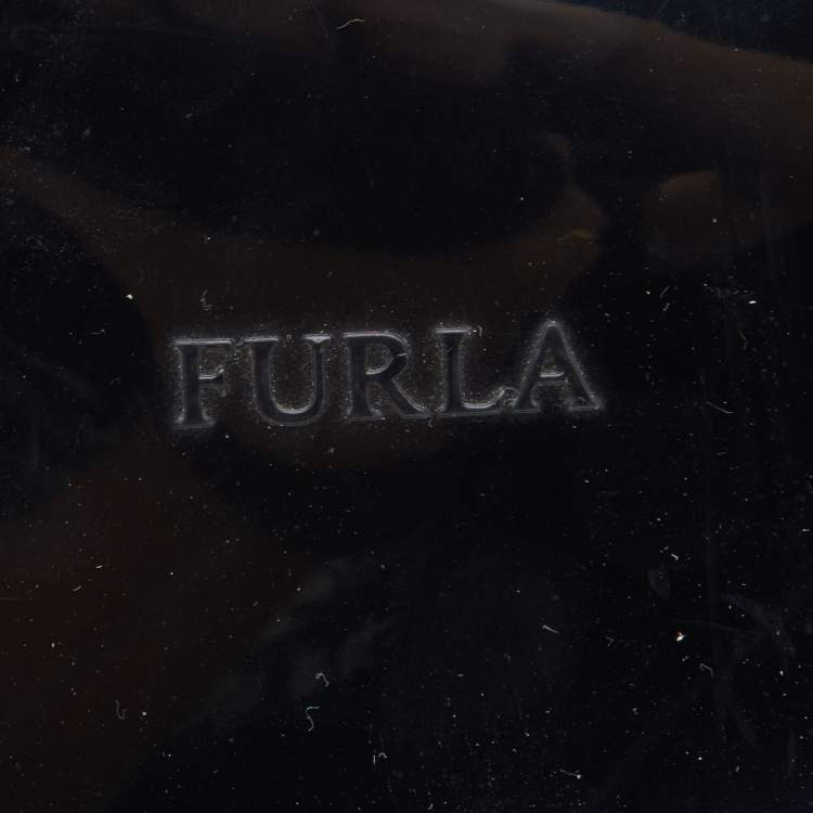 Pre Owned Furla Tricolor Rubber and Leather Candy Flap Satchel