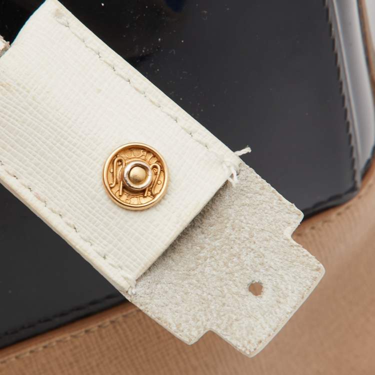 Pre Owned Furla Tricolor Rubber and Leather Candy Flap Satchel