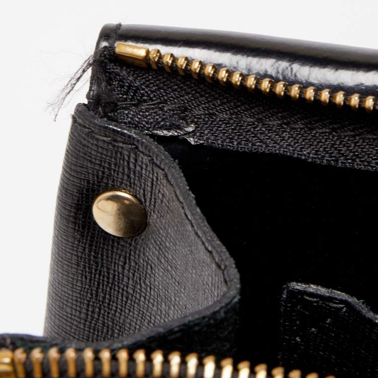 Pre Owned Furla Black Patent and Leather Top Handle Bag