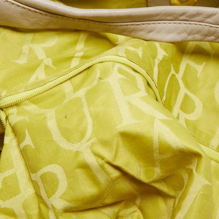 Pre Owned Furla Beige/Grey Leather Hobo
