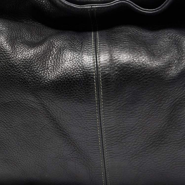 Pre Owned Furla Black Leather Elisabeth Hobo