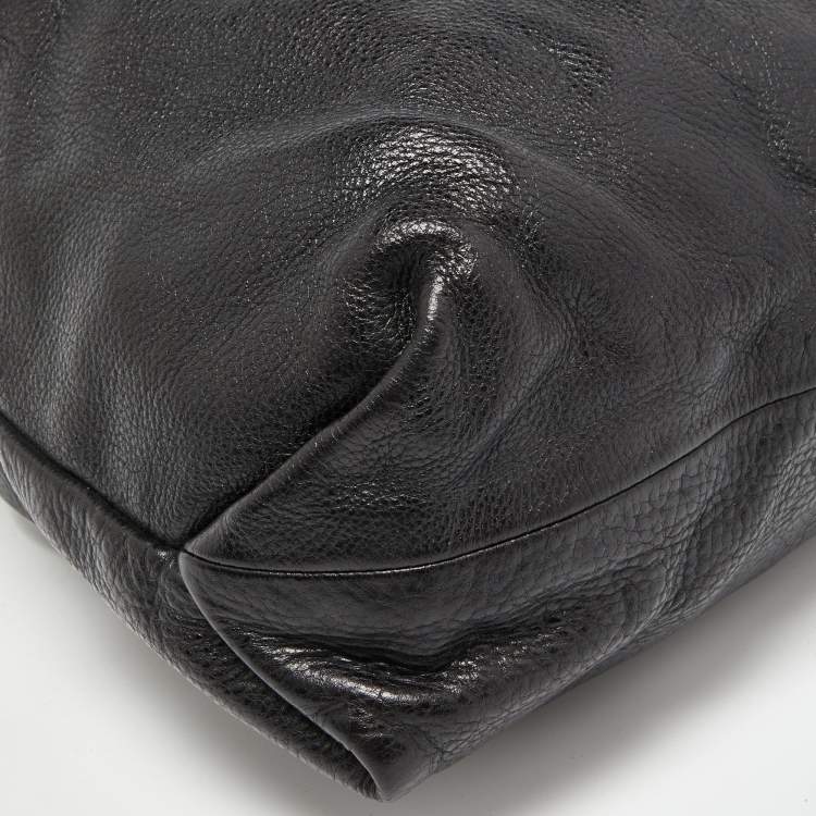 Pre Owned Furla Black Leather Elisabeth Hobo