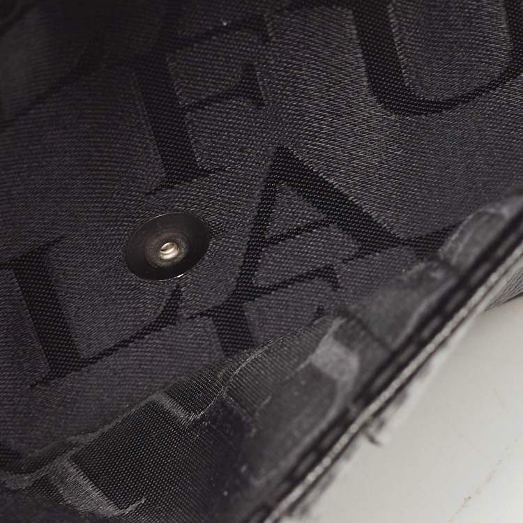 Pre Owned Furla Black Leather Flap Continental Wallet