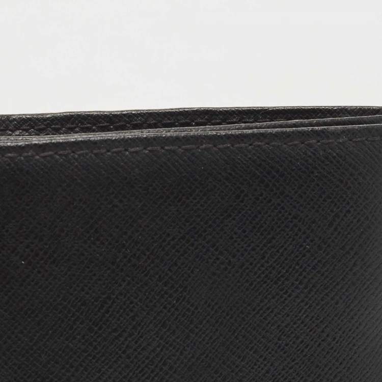 Pre Owned Furla Black Leather Flap Continental Wallet