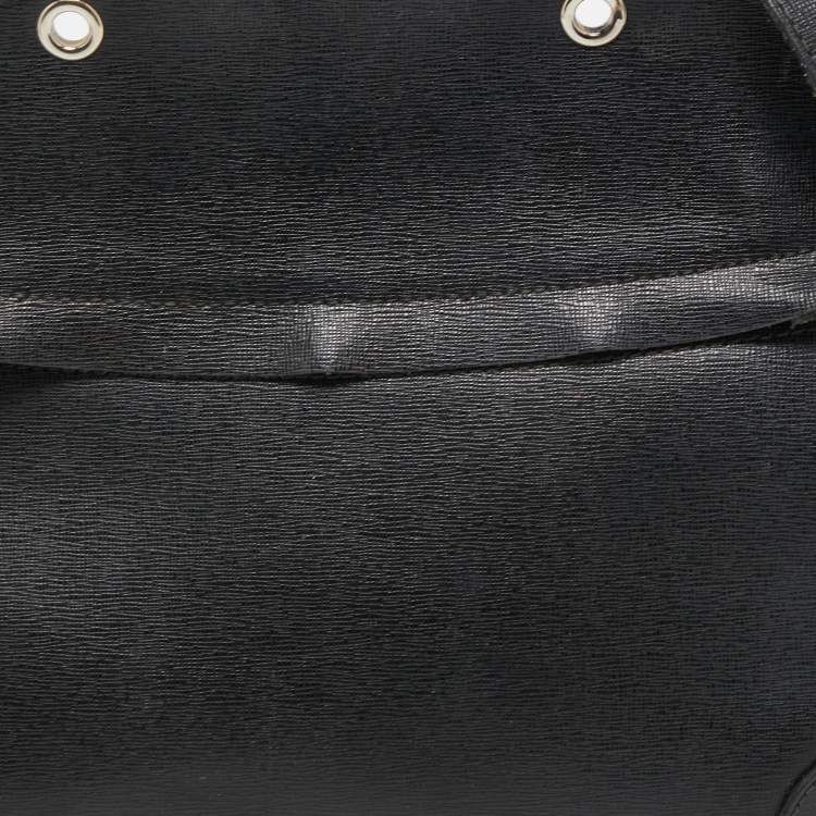 Pre Owned Furla Black Leather Piper Satchel