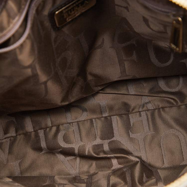 Pre Owned Furla Tri Color Leather Piper Cartella Top Handle Bag