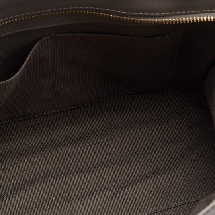 Pre Owned Furla Taupe/Black Leather Metropolis Magia Tote